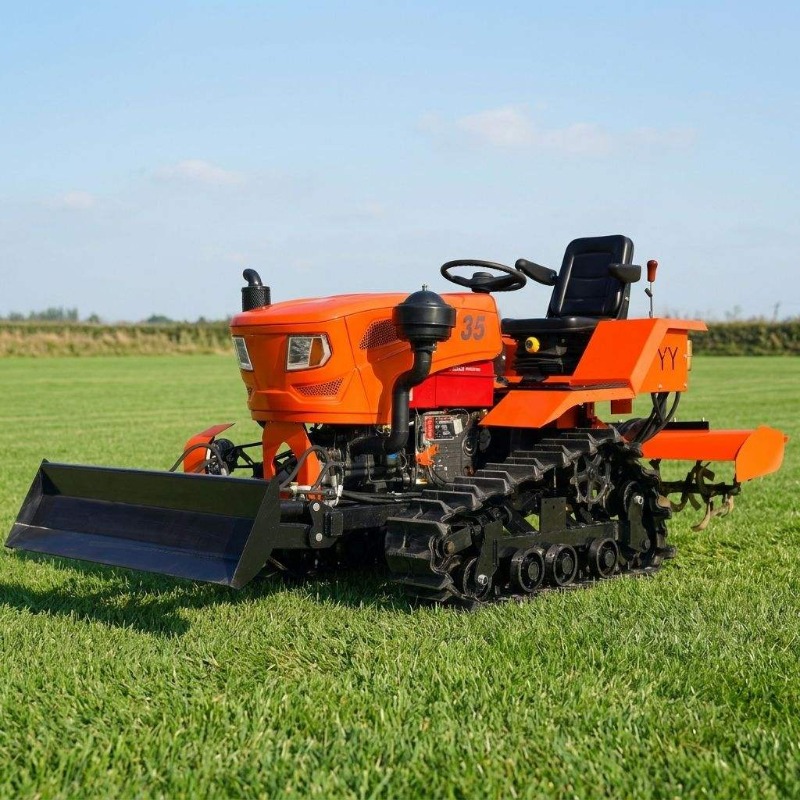 Agriculture Farming Equipments - 크롤러 4륜 구동 로터리 경운기 35HP