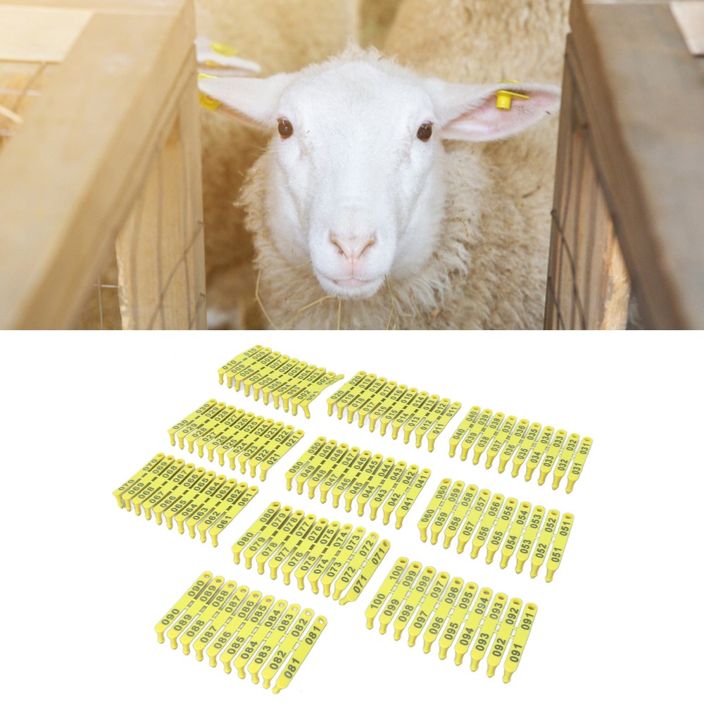 100Pcs 번호 001-100 가축 귀 태그 변색 방 - Livestock Ear Tag 리뷰 및 가격